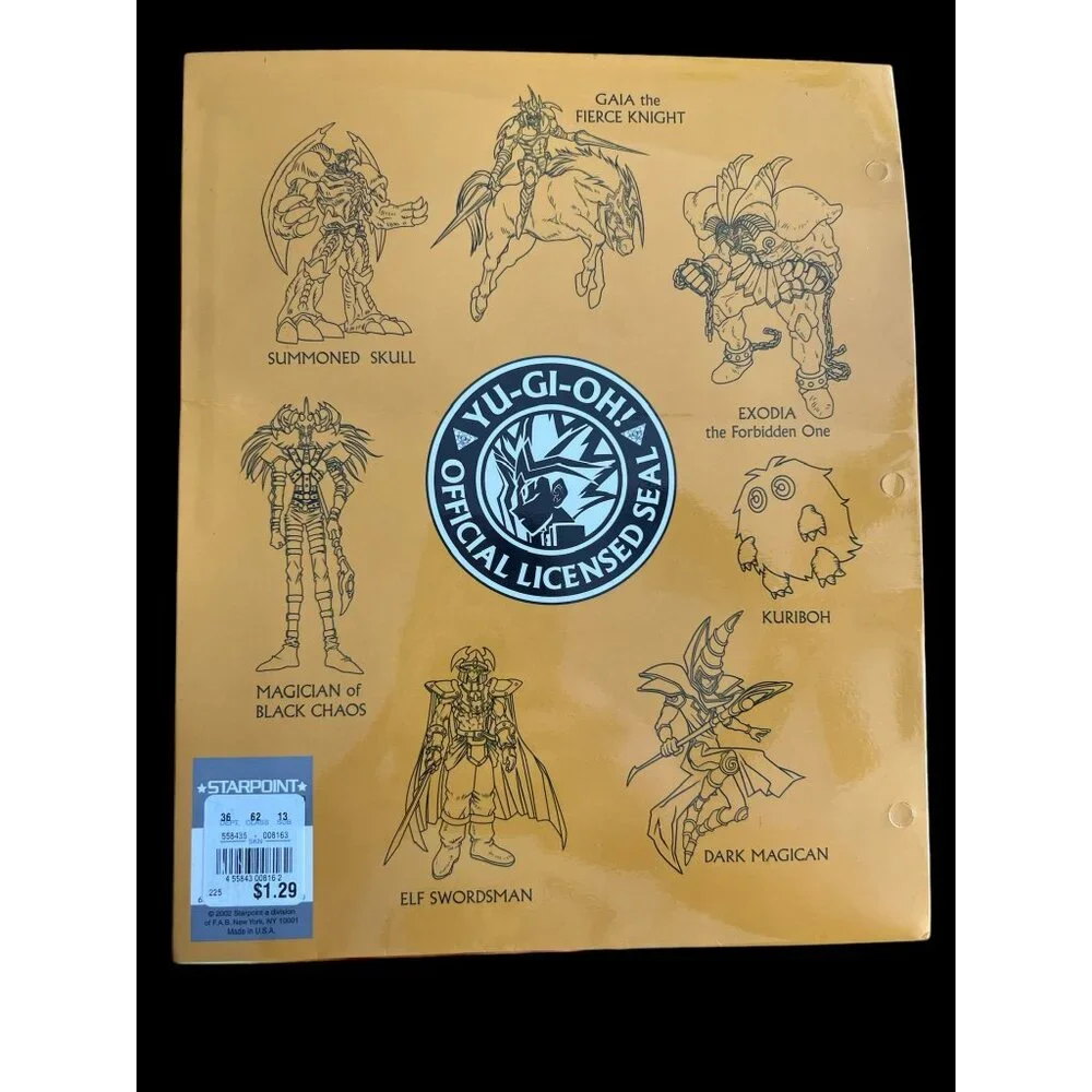 2002 Yu-Gi-Oh Paper Folder,‎ Y2K Toys & Shows School Supplies Collectibles
